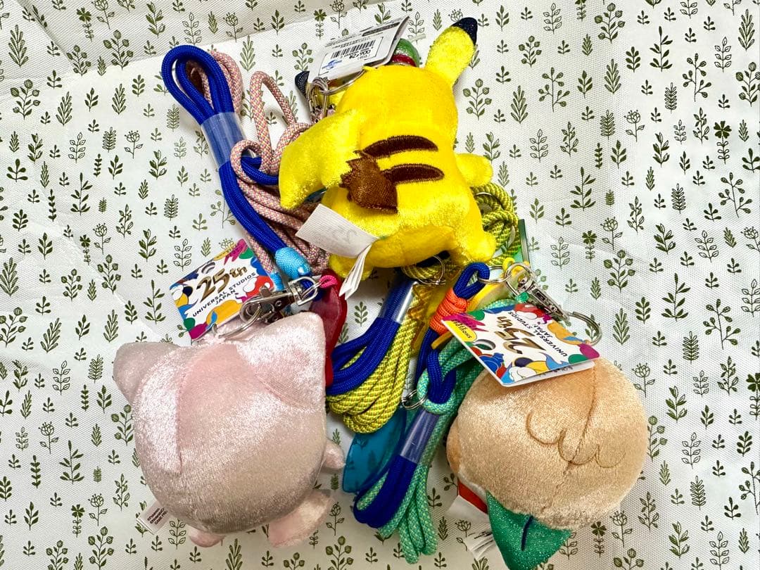 [タグ付き] ショルダーストラップ付きマスコット 3種セット