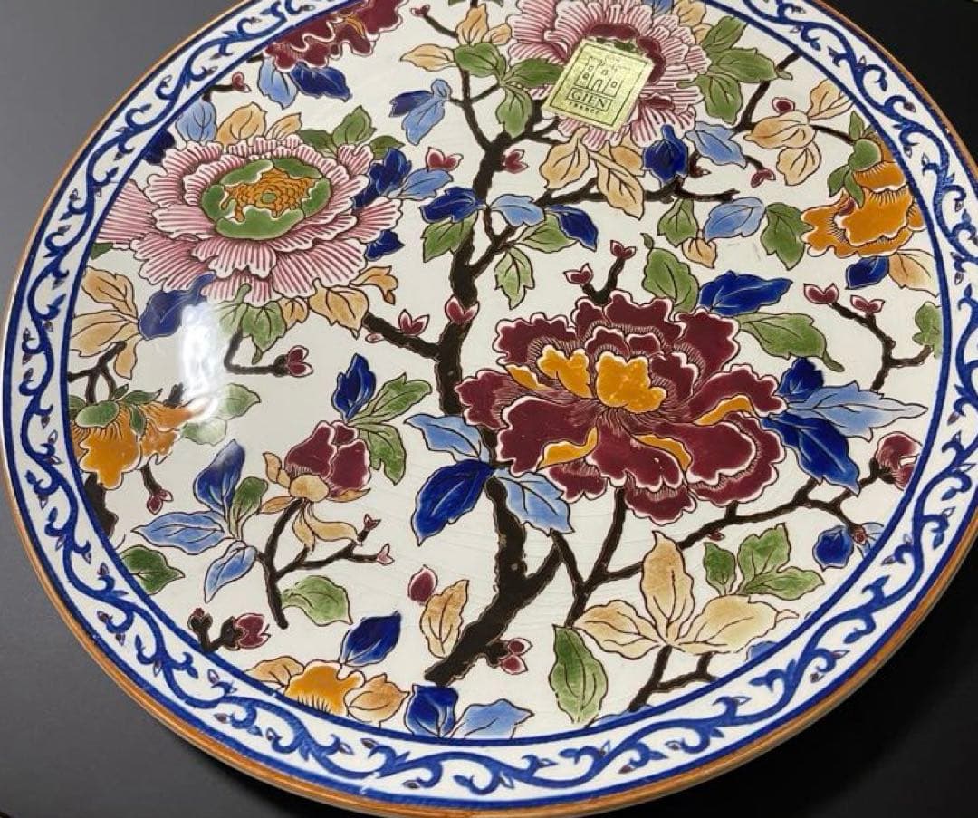 Gien（ジアン）　30cm プレート　飾り皿　ピボアン　アンティーク