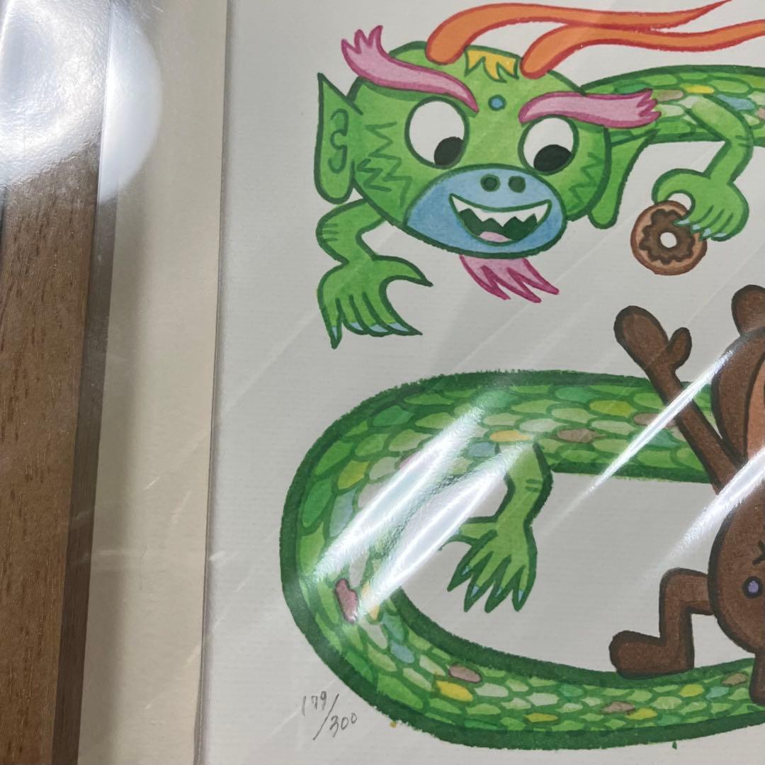 ロドニーグリーンブラット ジクレー版画 真作Dragon Donut PJベリー