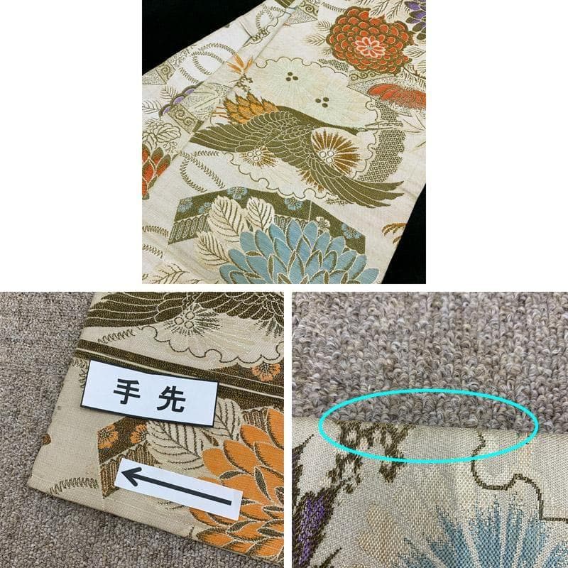 409ag74■七五三 7歳 アンティーク着物＆アンティーク丸帯■u