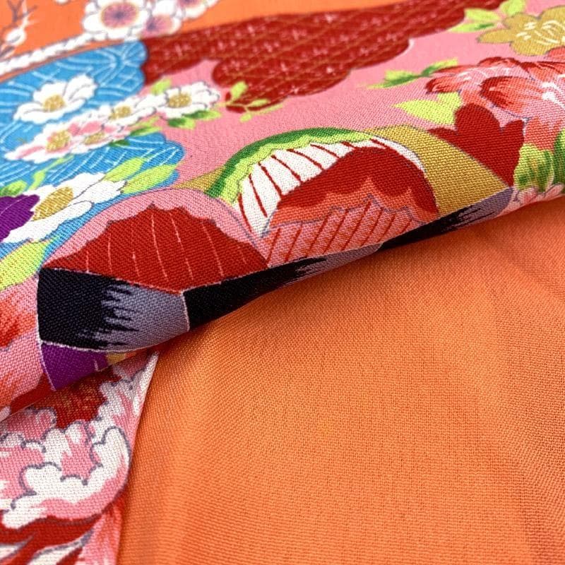 409ag74■七五三 7歳 アンティーク着物＆アンティーク丸帯■u