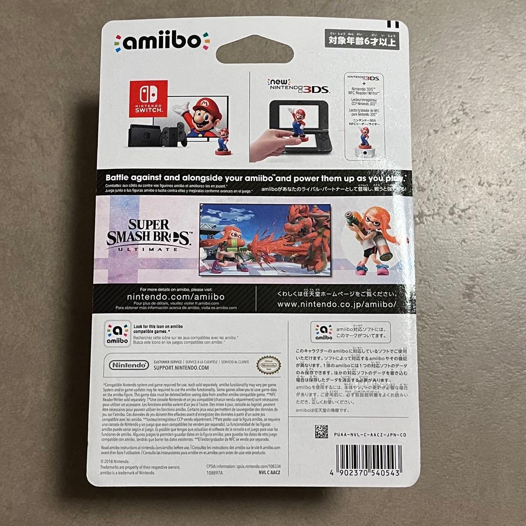 【新品未開封】スプラトゥーン amiibo 4点セット ガール ボーイ イカ