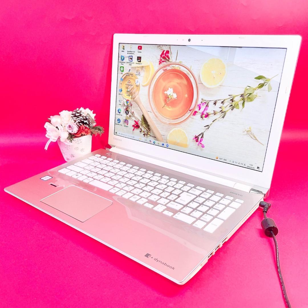 美品✨Corei7✨️ゴールド薄型ノートパソコン！カメラSSD512GBブルーレイ