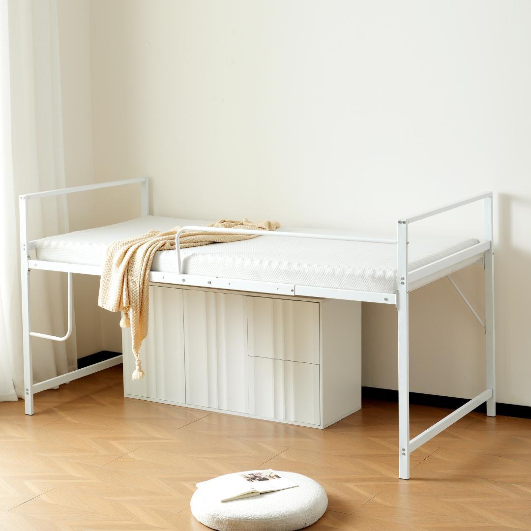 【新品】ロフトベッド 高さ110cm シングル パイプベッド 北欧風 スチール