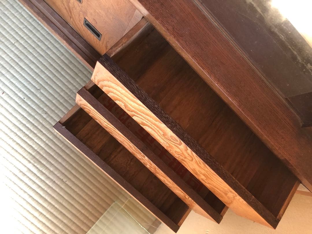 GY0328 和風引戸棚　木製　茶箪笥　食器棚　小物入れ　収納棚　昭和レトロ