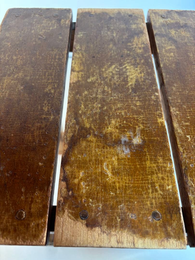 ヴィンテージ　木製スツール　角椅子　古道具　古家具