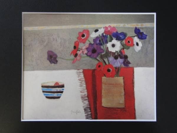 ルネ・ジェニー、縁飾のあるタピとアネモ、希少画集画