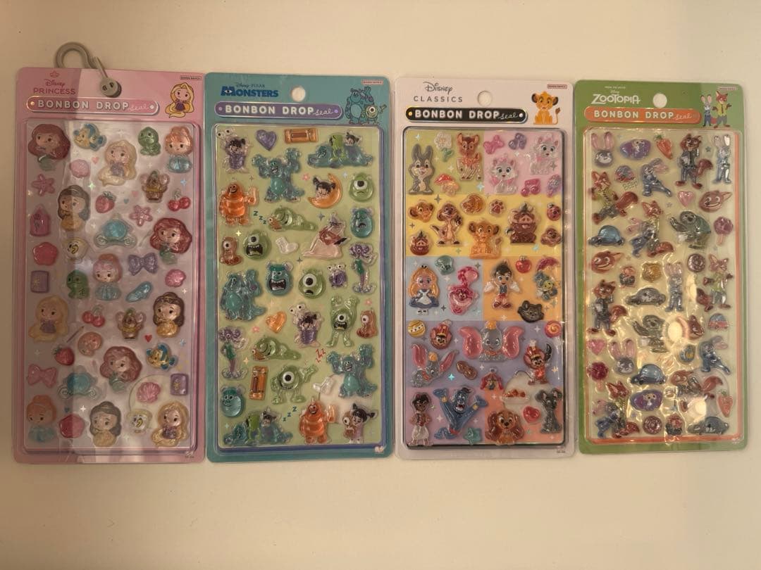 【正規品】ボンボンドロップシール　ディズニー　8種類コンプリート