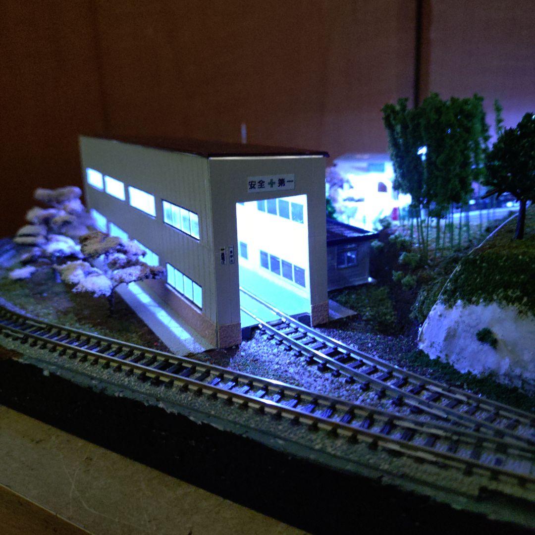 ミニレイアウト　ジオラマ　Nゲージ　ライト付き