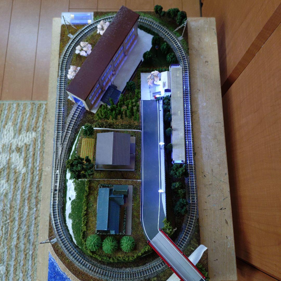ミニレイアウト　ジオラマ　Nゲージ　ライト付き