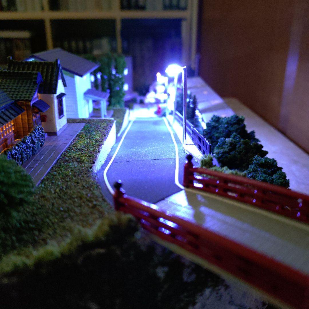 ミニレイアウト　ジオラマ　Nゲージ　ライト付き