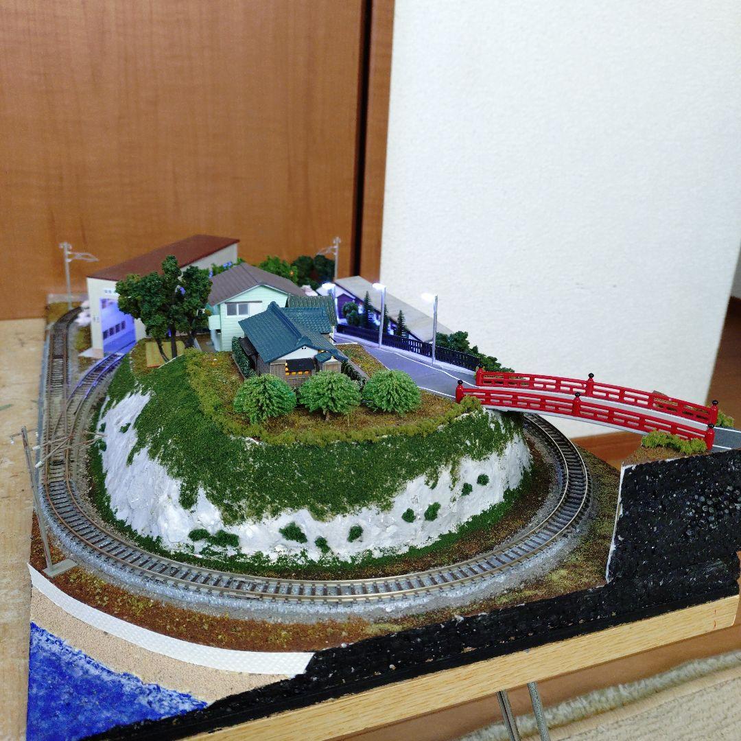 ミニレイアウト　ジオラマ　Nゲージ　ライト付き