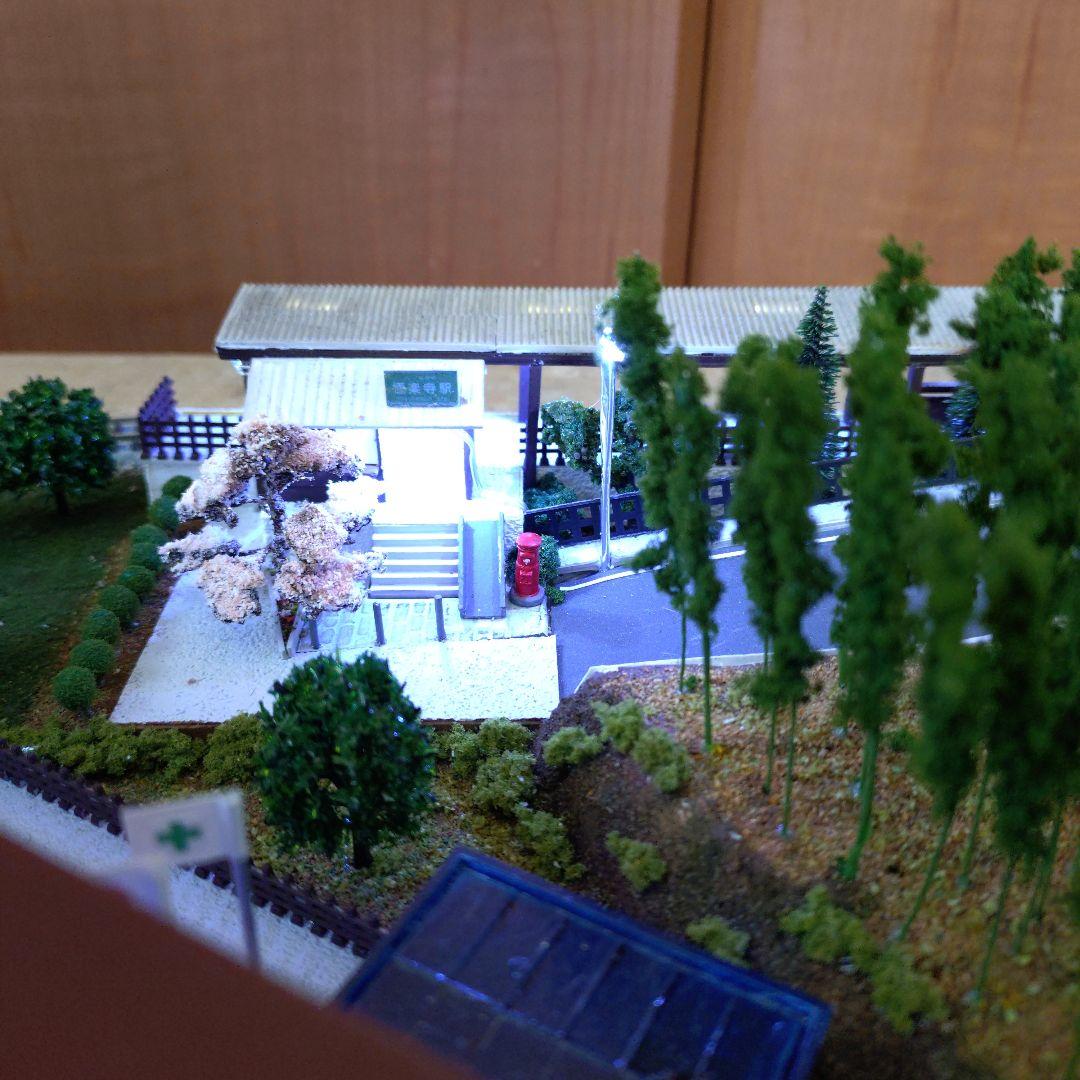 ミニレイアウト　ジオラマ　Nゲージ　ライト付き