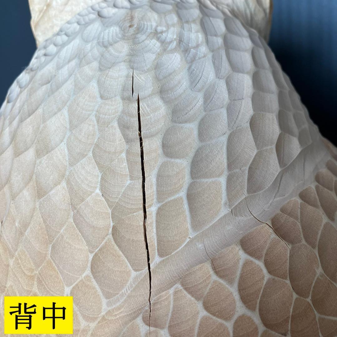 ふくろう（みみずく）　彫刻（木彫・天然木・無塗装）