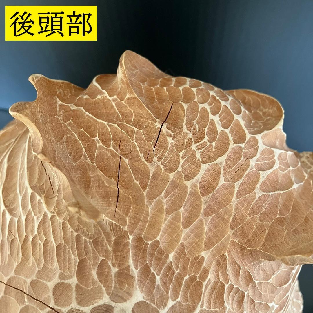 ふくろう（みみずく）　彫刻（木彫・天然木・無塗装）