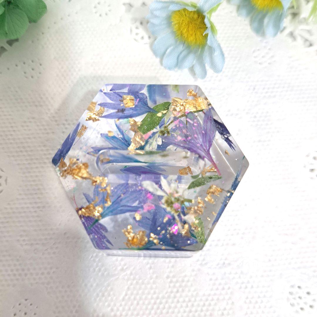 No.60 ブルー系＆ミントグリーン系✨固まるハーバリウムリングケース2個set