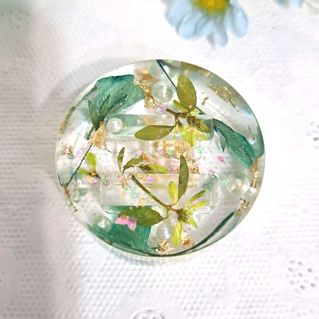 No.60 ブルー系＆ミントグリーン系✨固まるハーバリウムリングケース2個set