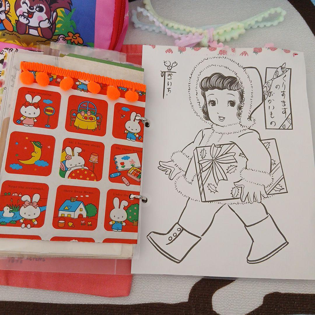 昭和レトロ　おすそわけファイル　ポーチSet　2穴クリアバインダー