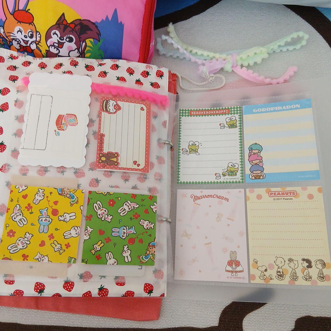 昭和レトロ　おすそわけファイル　ポーチSet　2穴クリアバインダー