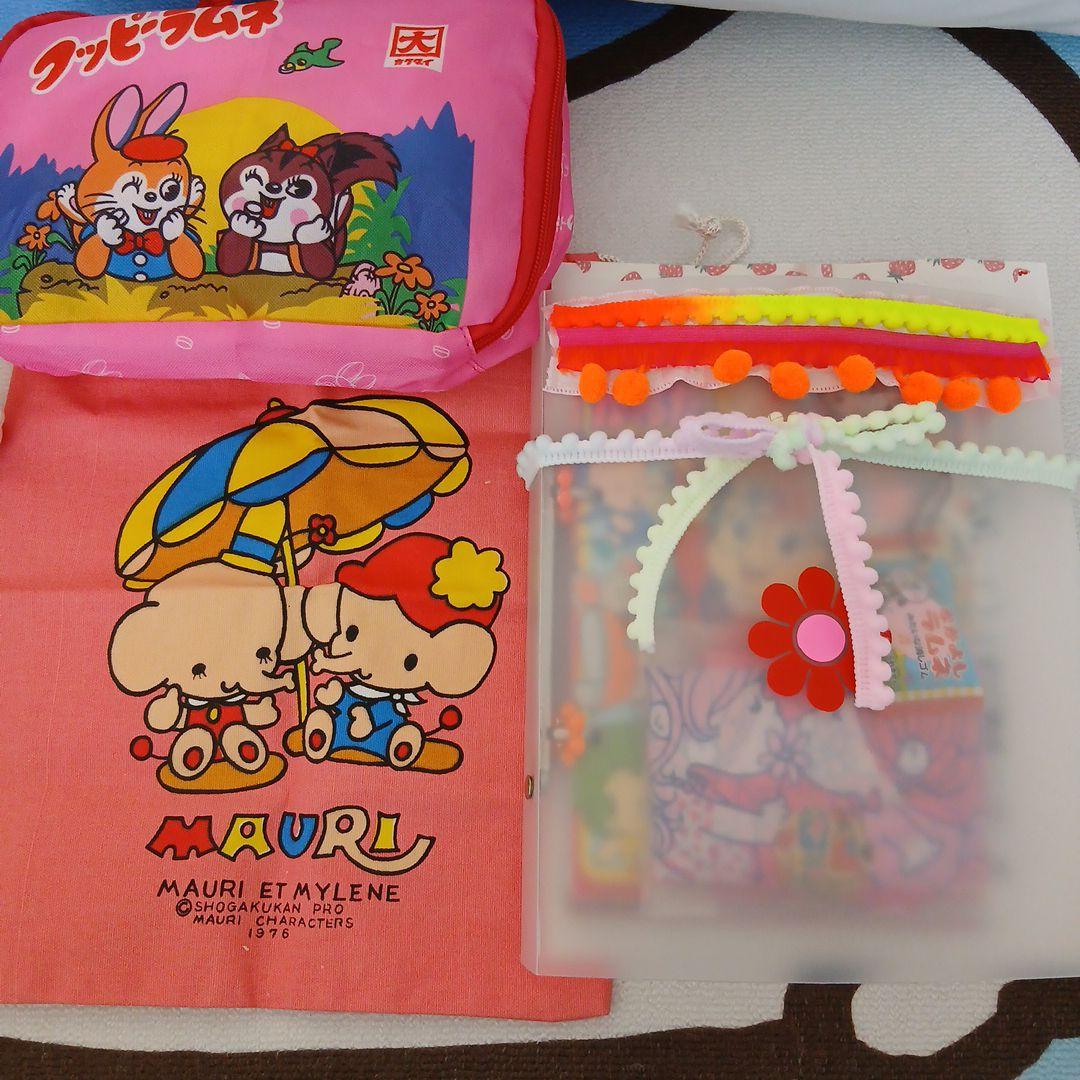 昭和レトロ　おすそわけファイル　ポーチSet　2穴クリアバインダー