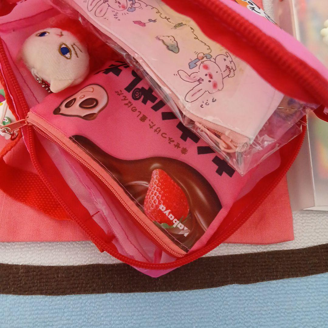 昭和レトロ　おすそわけファイル　ポーチSet　2穴クリアバインダー