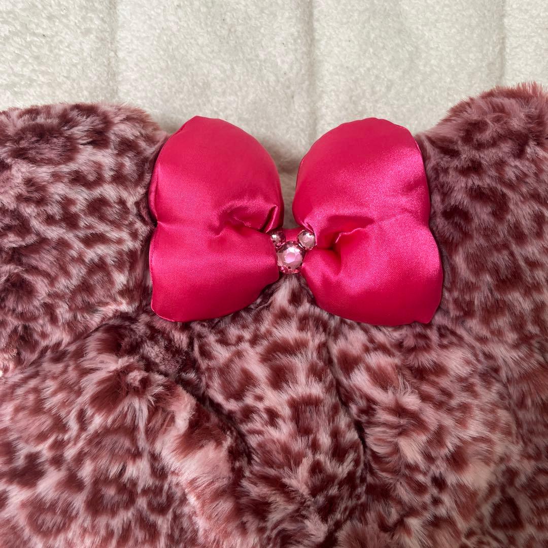 ディズニー　ミニー　ピンク　ひょう柄　ファンキャップ