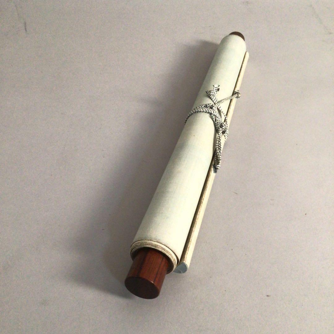 No3777  掛軸　月僊　山水画賛　紙本　江戸中期〜後期の画僧　古画　送料無料