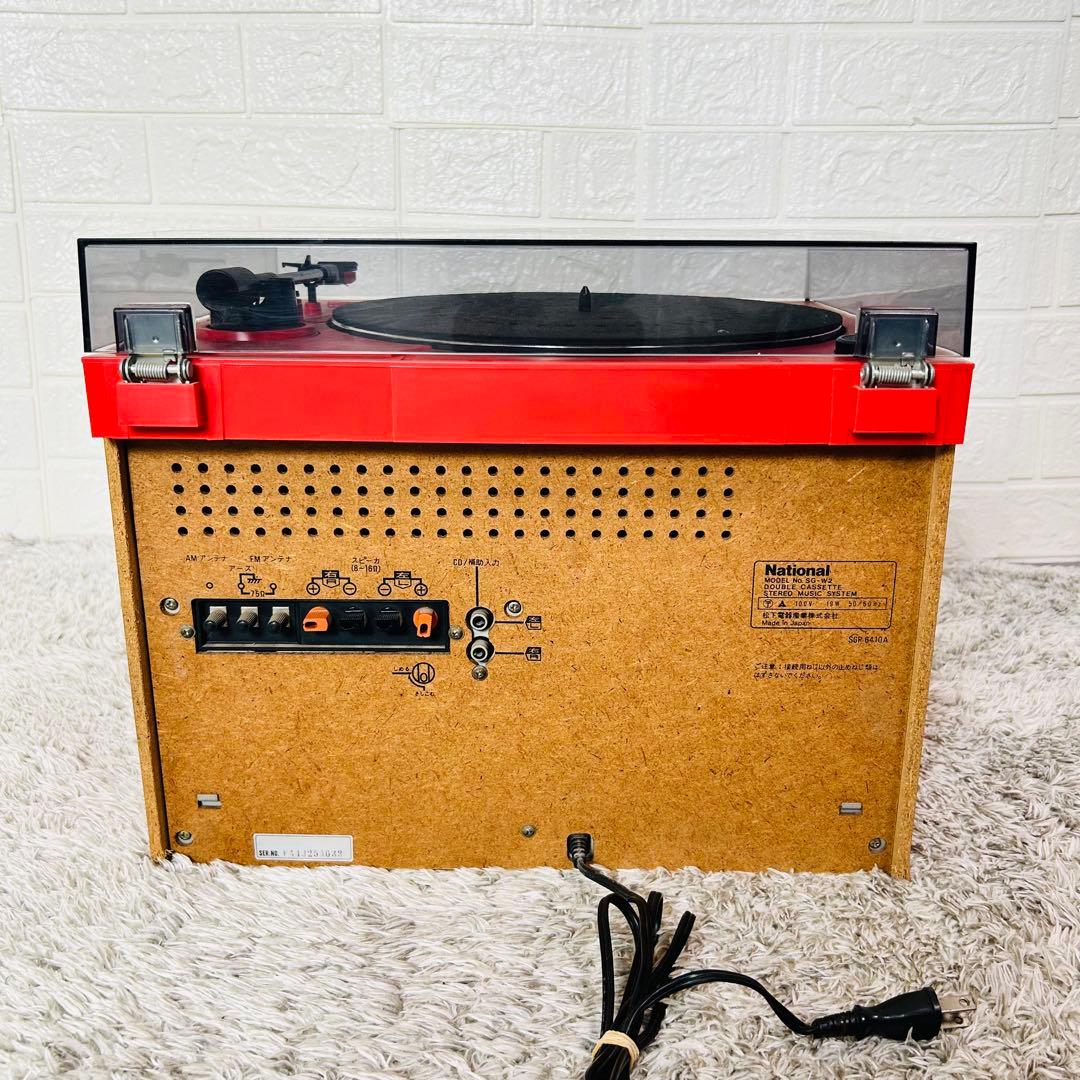 NATIONAL SG-W2 ダブルカセットデッキ ターンテーブル 昭和レトロ