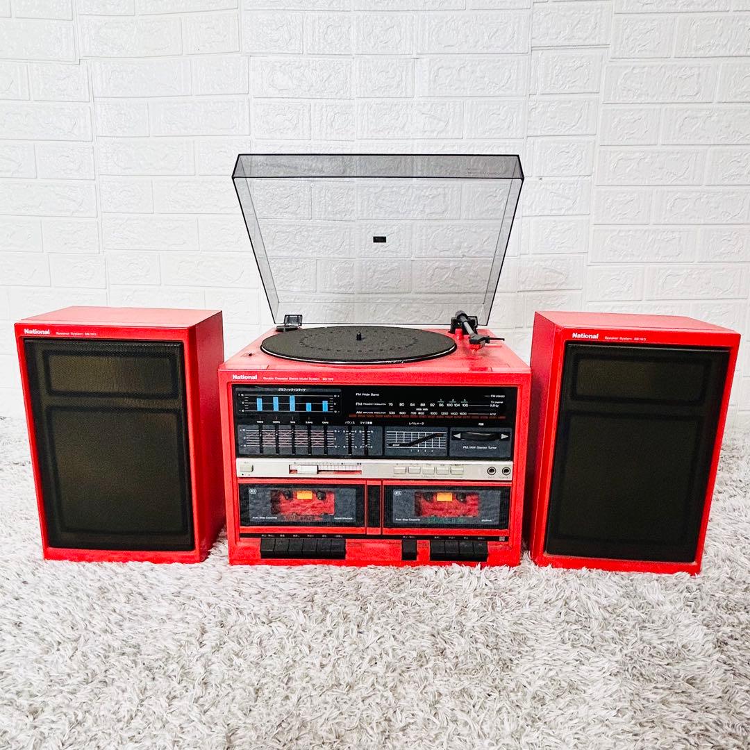 NATIONAL SG-W2 ダブルカセットデッキ ターンテーブル 昭和レトロ