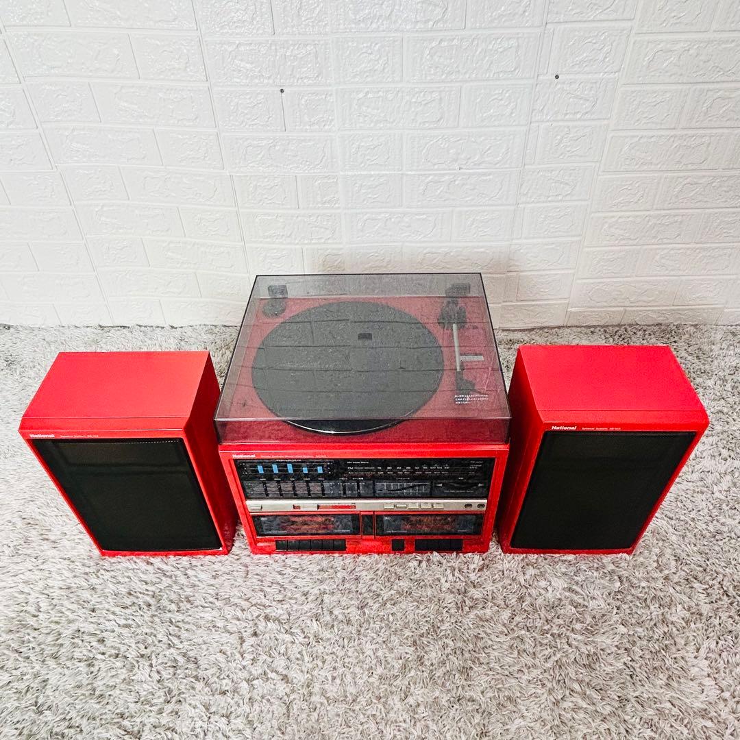 NATIONAL SG-W2 ダブルカセットデッキ ターンテーブル 昭和レトロ