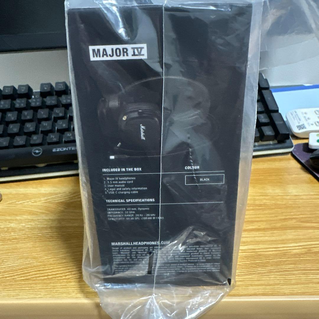 Marshall Major IV ブラック ワイヤレスヘッドフォン