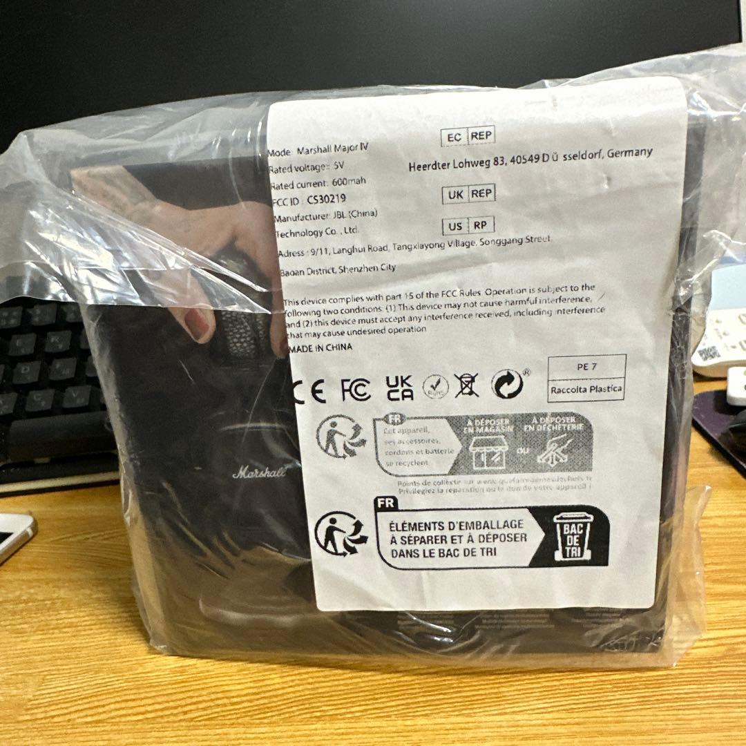 Marshall Major IV ブラック ワイヤレスヘッドフォン