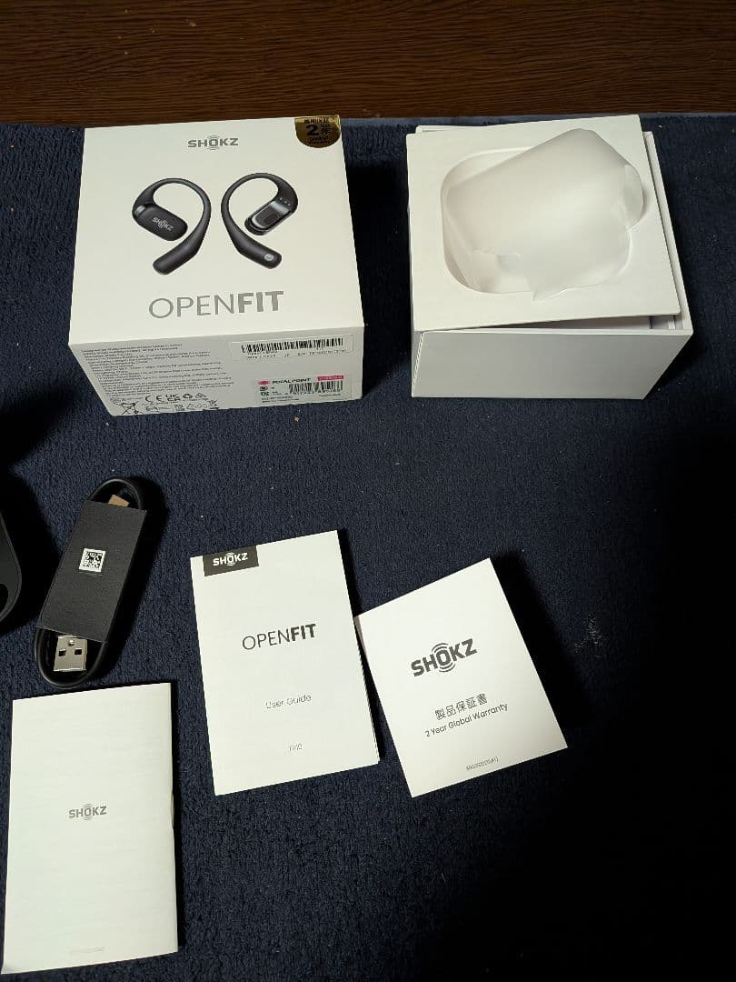 SHOKZ OPENFIT ワイヤレスイヤホン ブラック