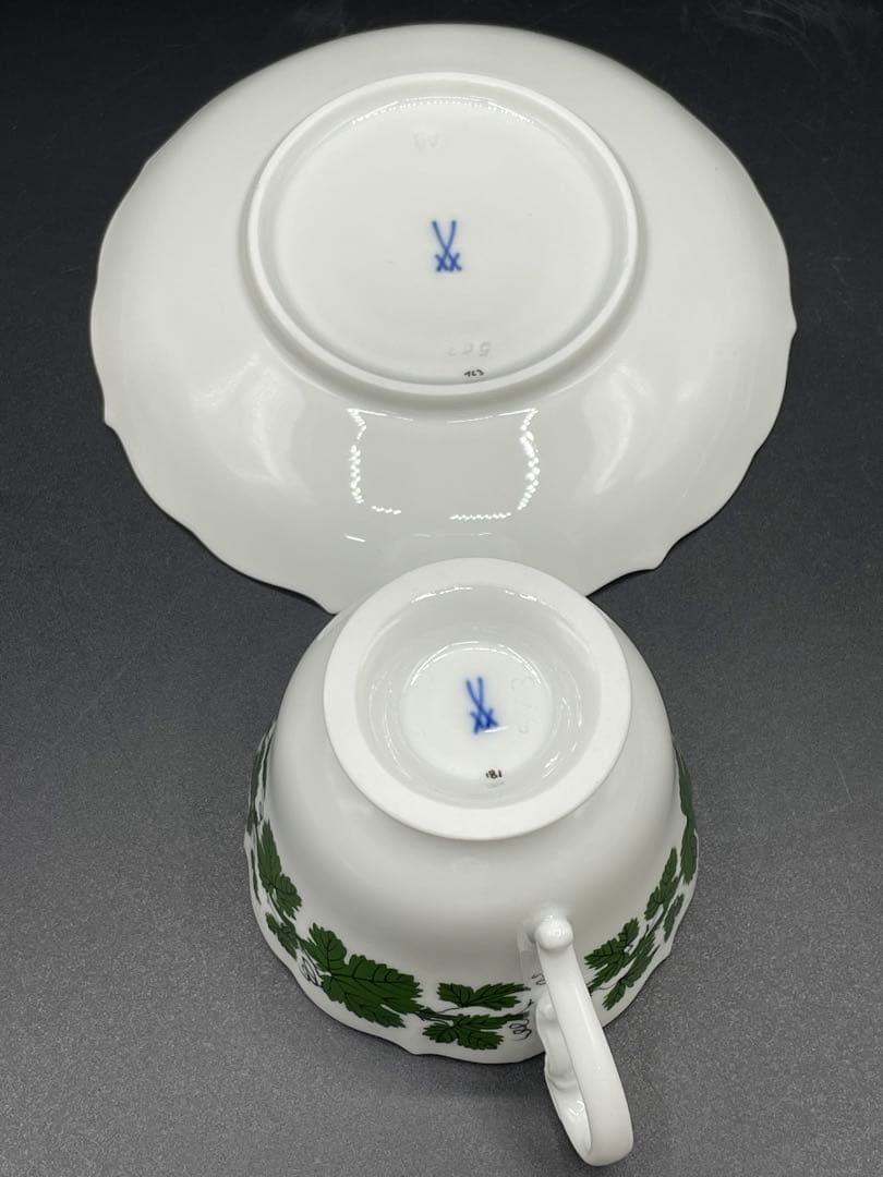 【極美品】meissen マイセン　ワインリーフ リーフ　C&S