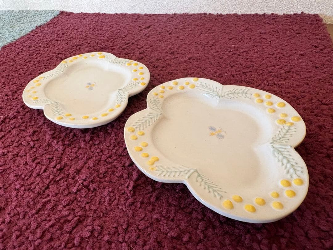 【矢板緑】ミモザ　小皿セット2枚