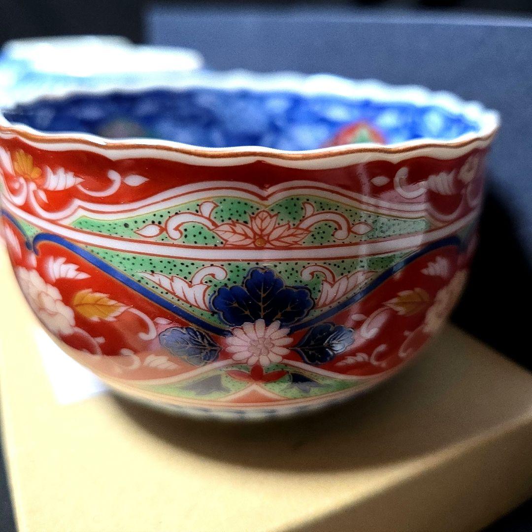 庫山窯　前畑陶器　染錦花鳥小鉢　5個
