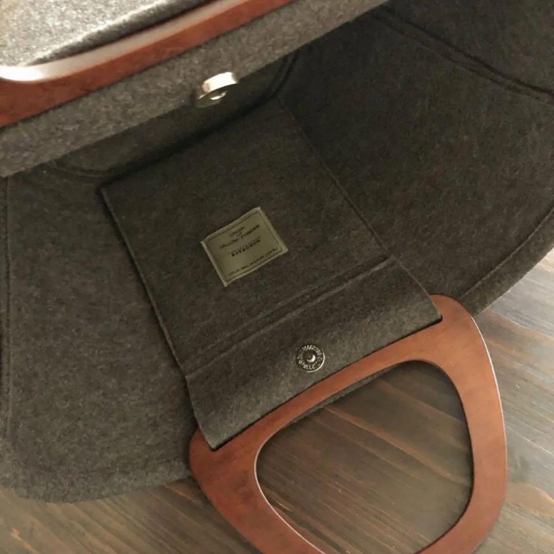 フェルト トートバッグ　ダークブラウン