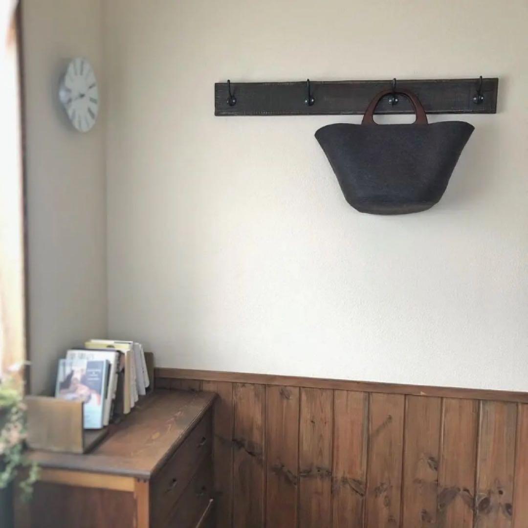 フェルト トートバッグ　ダークブラウン