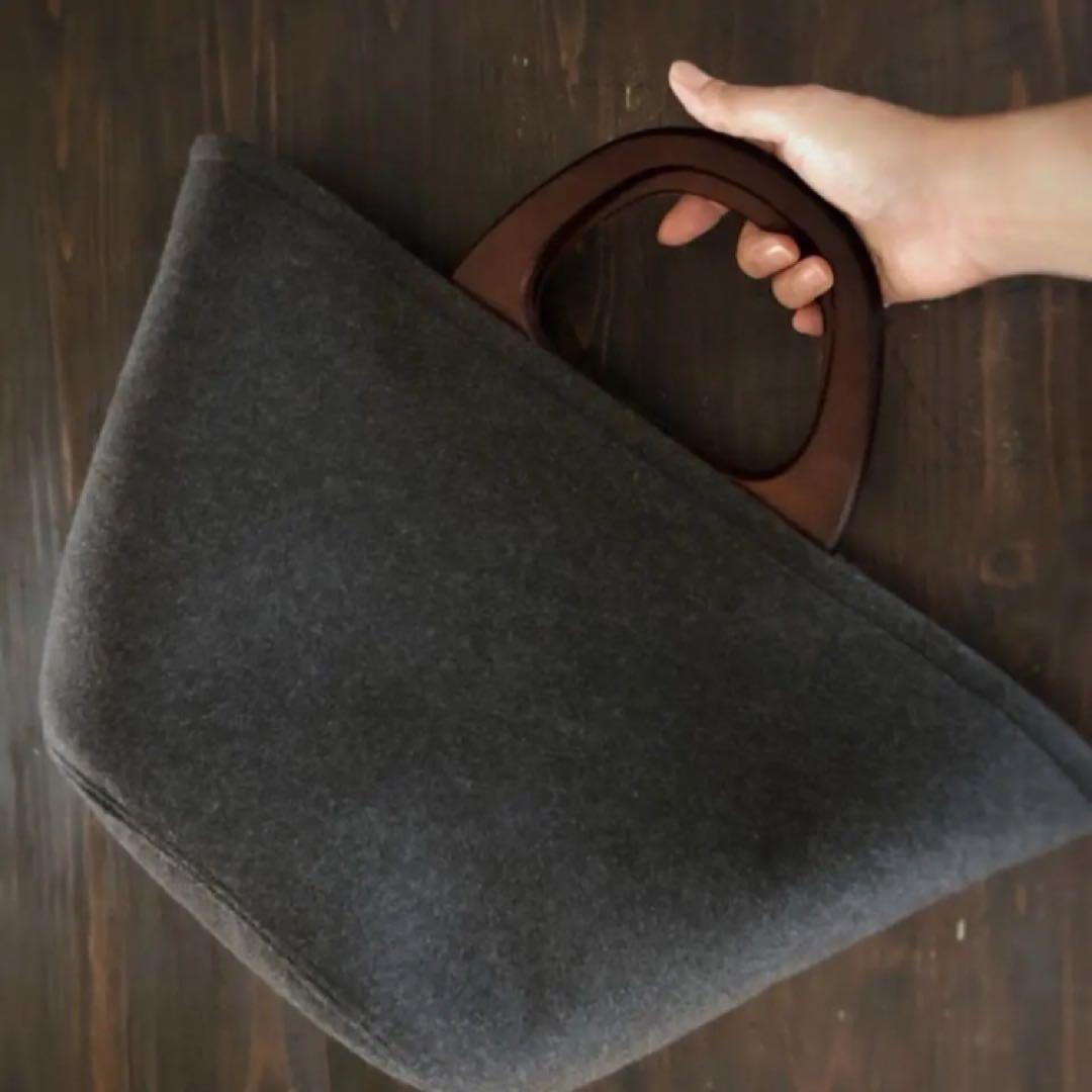 フェルト トートバッグ　ダークブラウン