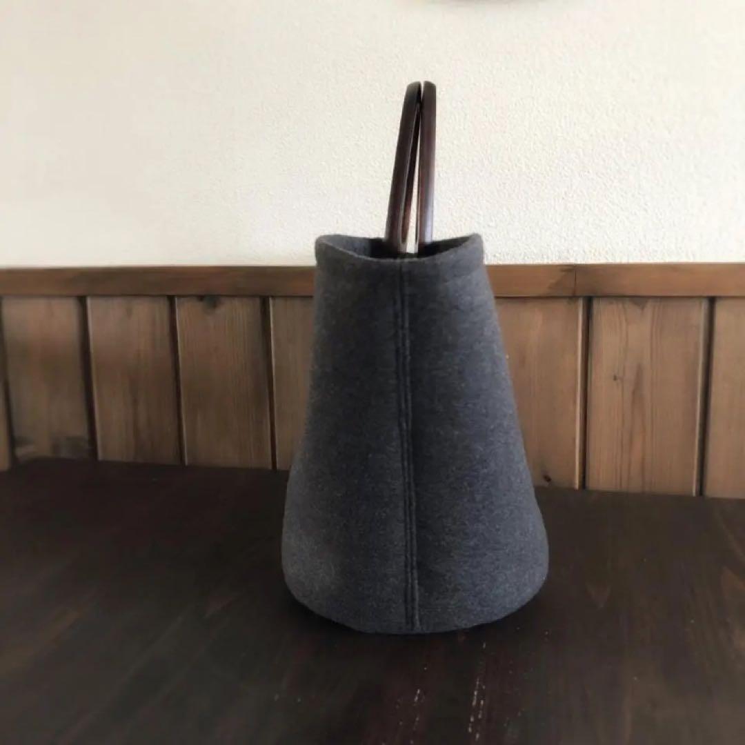 フェルト トートバッグ　ダークブラウン