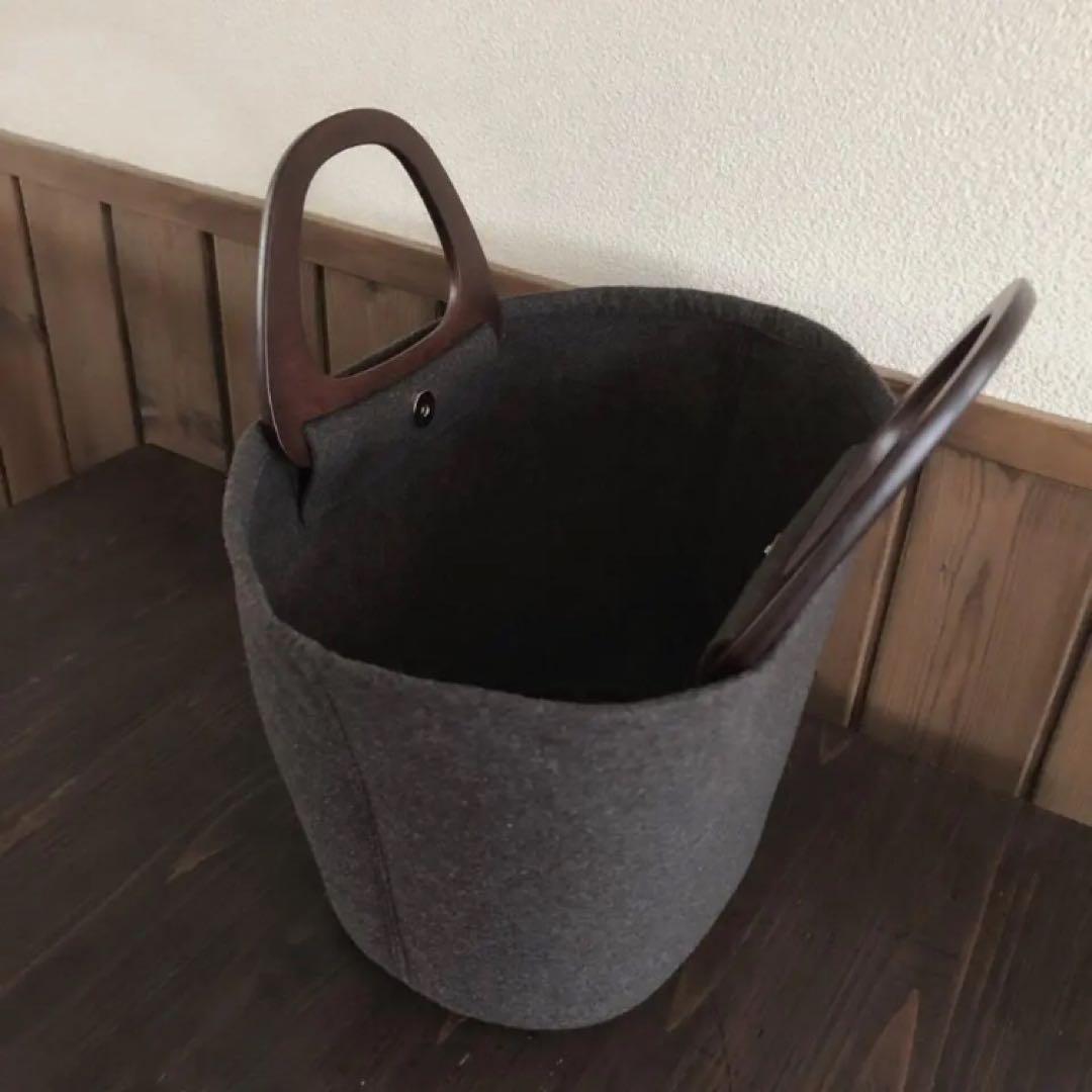 フェルト トートバッグ　ダークブラウン