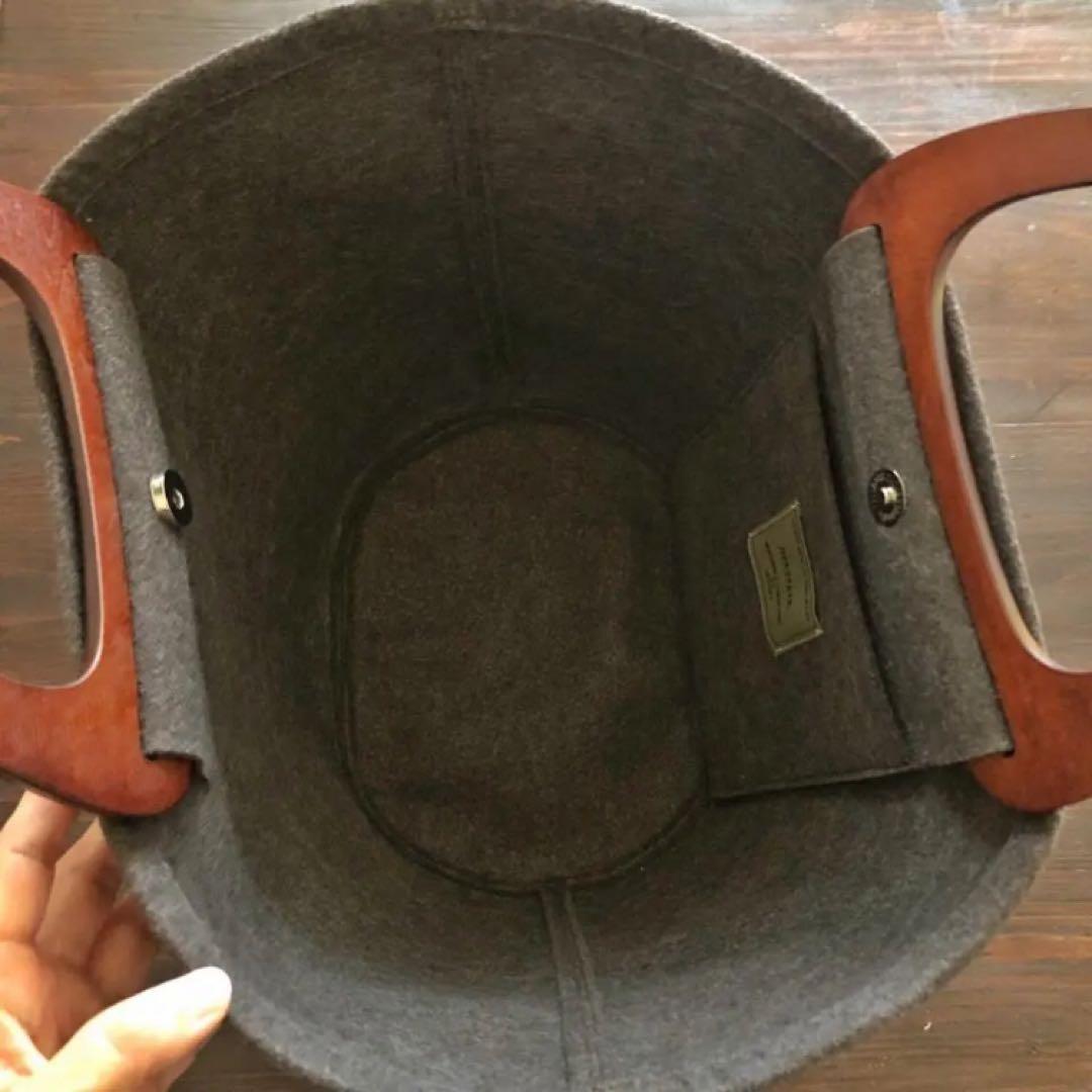 フェルト トートバッグ　ダークブラウン