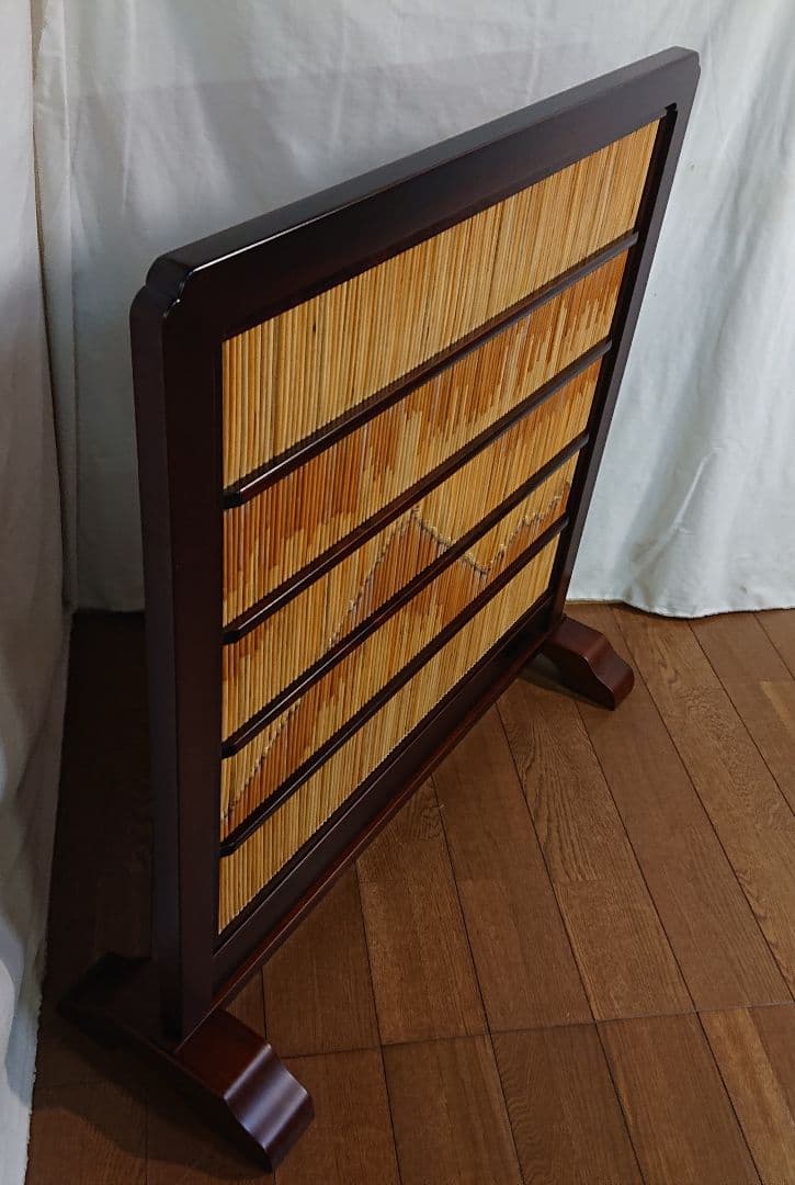 衝立　和風　伝統ヨシ入り衝立１枚式間仕切り玄関 和室衝立 訳アリ特価 １台のみ