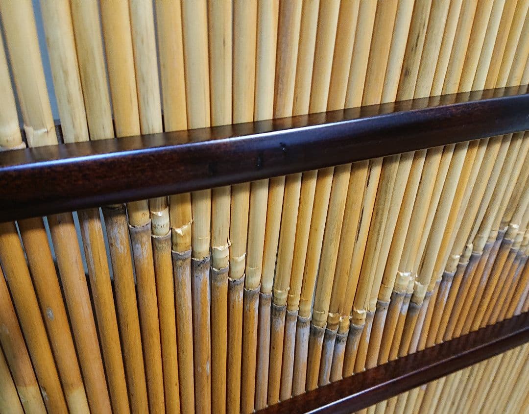 衝立　和風　伝統ヨシ入り衝立１枚式間仕切り玄関 和室衝立 訳アリ特価 １台のみ