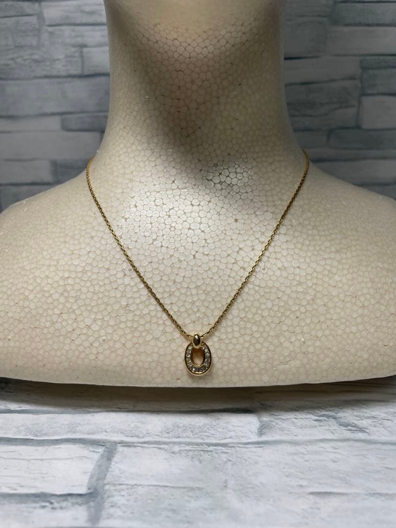 『クリスチャンディオール』ネックレス　ゴールド　21cm　レディース　ロゴ付