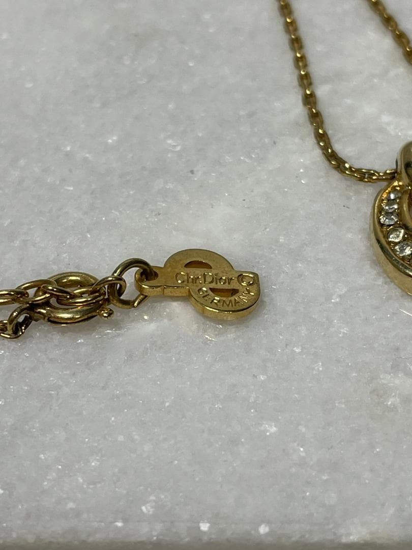 『クリスチャンディオール』ネックレス　ゴールド　21cm　レディース　ロゴ付