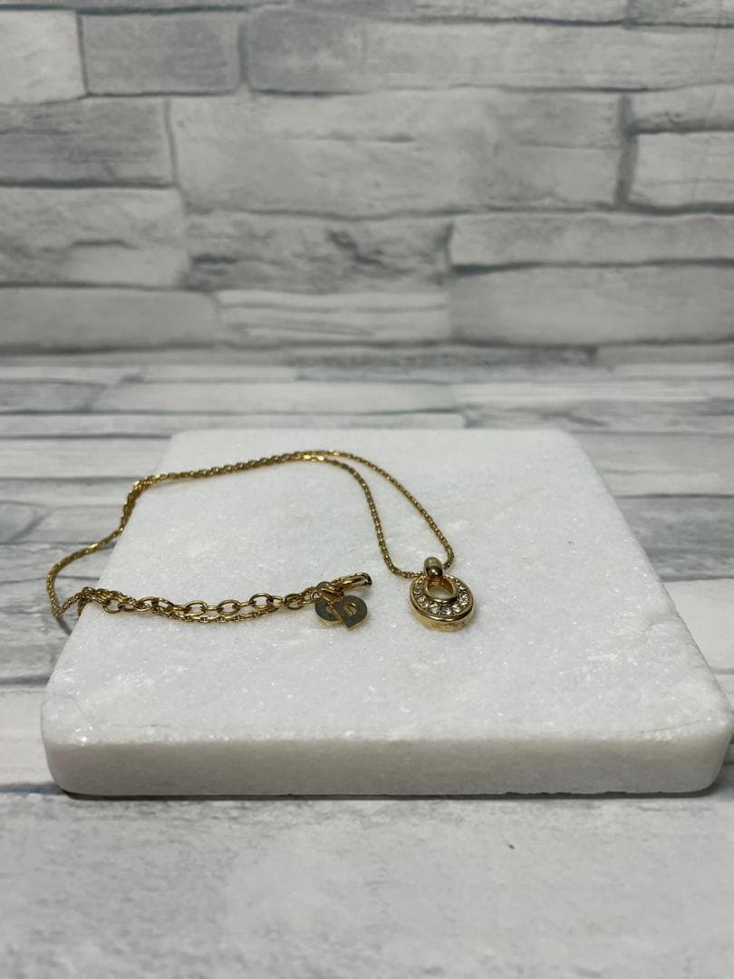 『クリスチャンディオール』ネックレス　ゴールド　21cm　レディース　ロゴ付