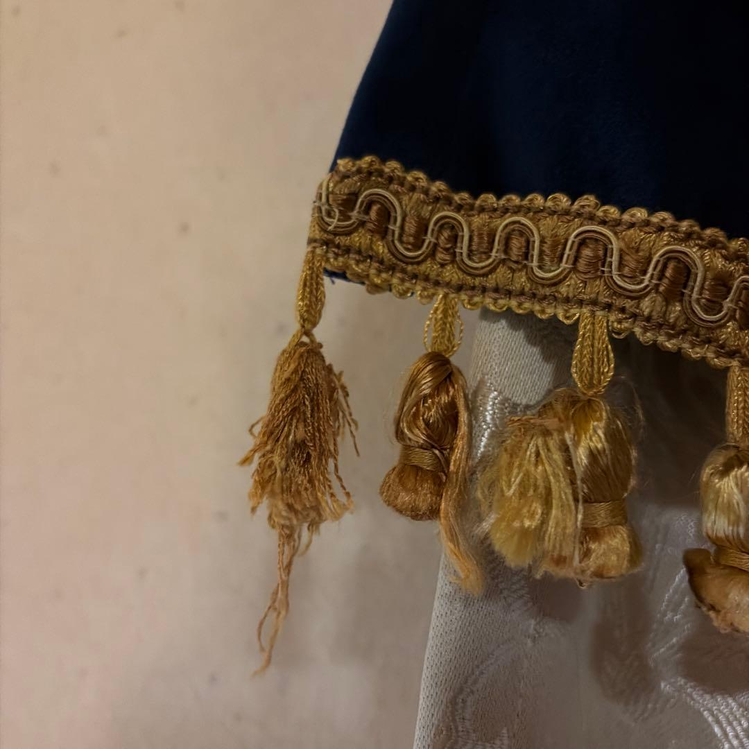 上質ジャカードのフリンジ付き遮光・遮熱カーテン ベルメゾン ディズニー 2枚