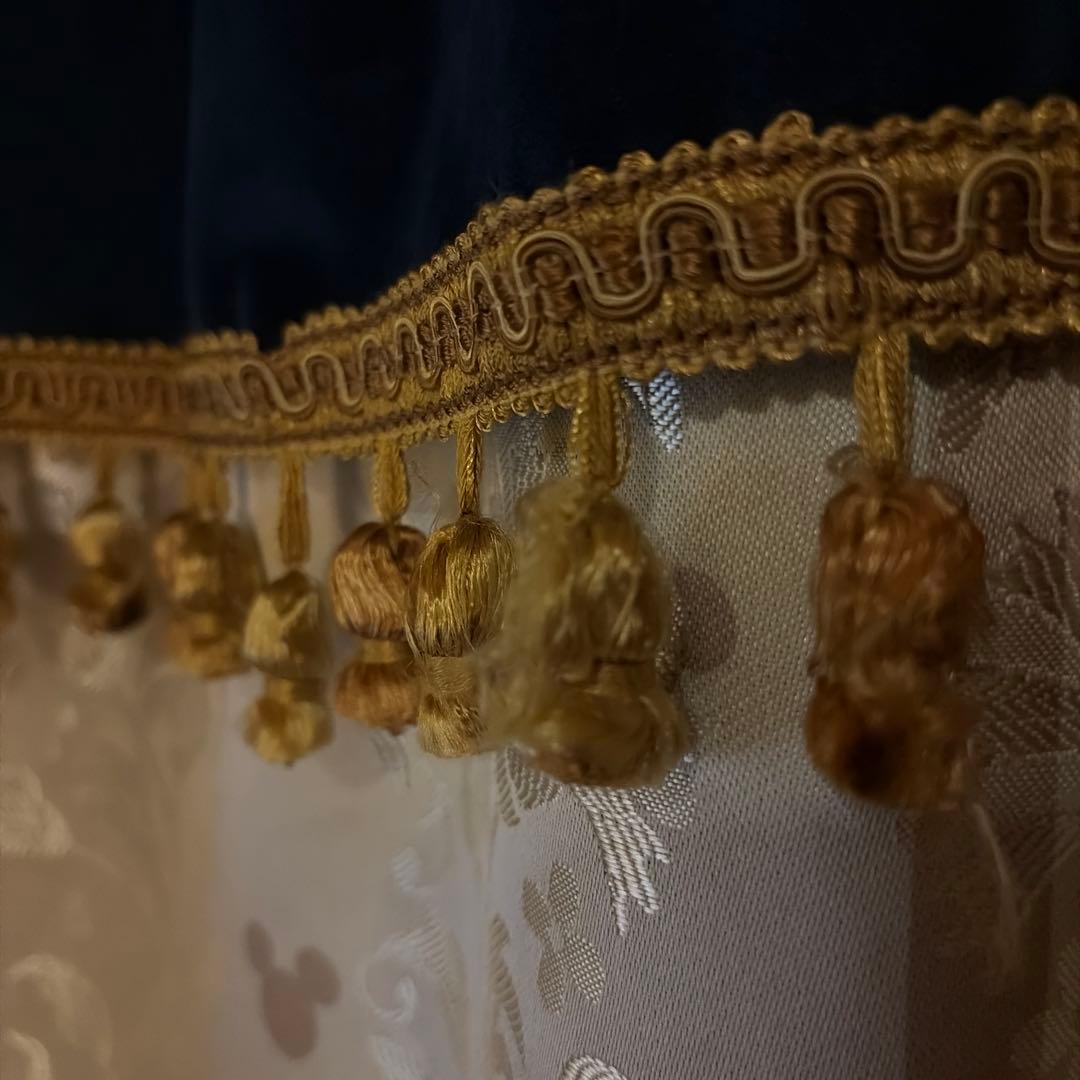 上質ジャカードのフリンジ付き遮光・遮熱カーテン ベルメゾン ディズニー 2枚