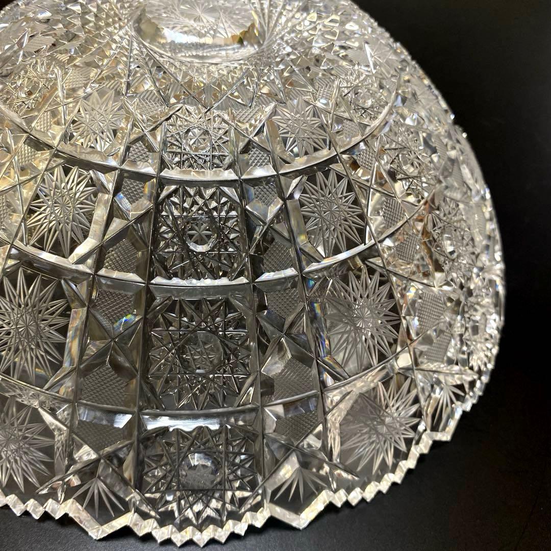 ボヘミア　クリスタル　 ボウル　大鉢　1点　切子